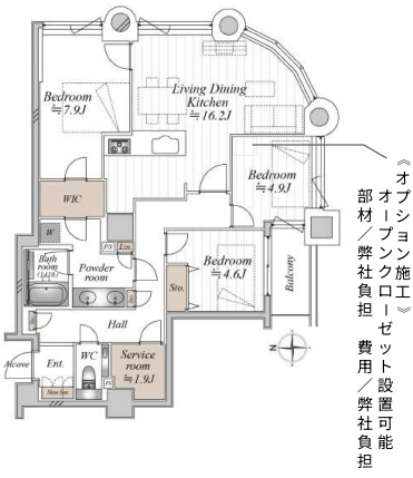 センチュリーパークタワーの間取り
