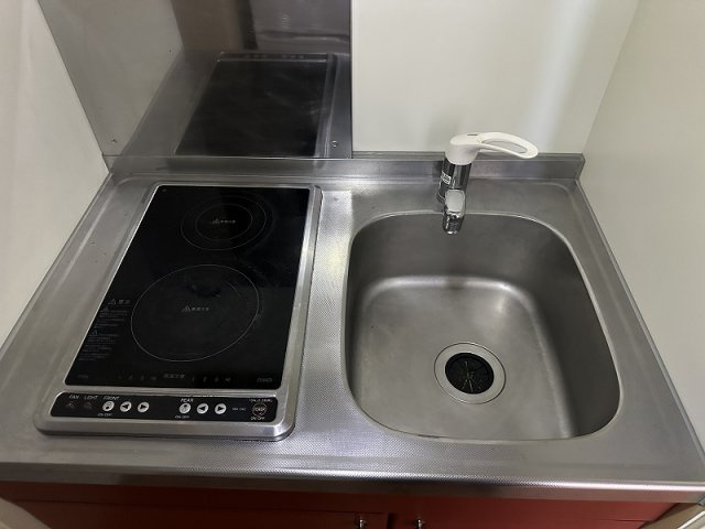 レオパレスイチサトのキッチン|キッチン混合水栓設置済みです