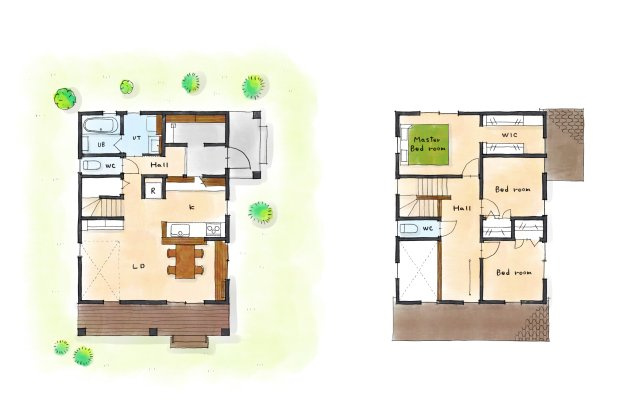 【建売】八戸市湊高台3丁目の間取り|３ＬＤＫ