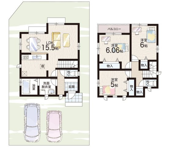 高石市高師浜　新築一戸建ての間取り|A号地