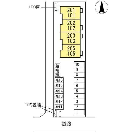 メゾンF-1の区画図