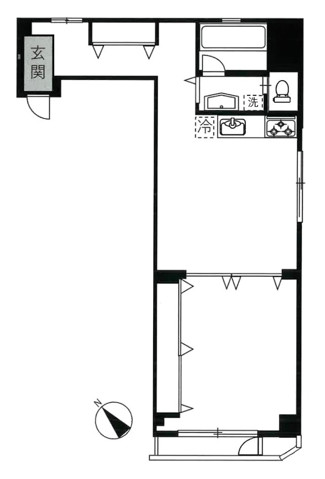 丸和ビルの間取り|1LDK