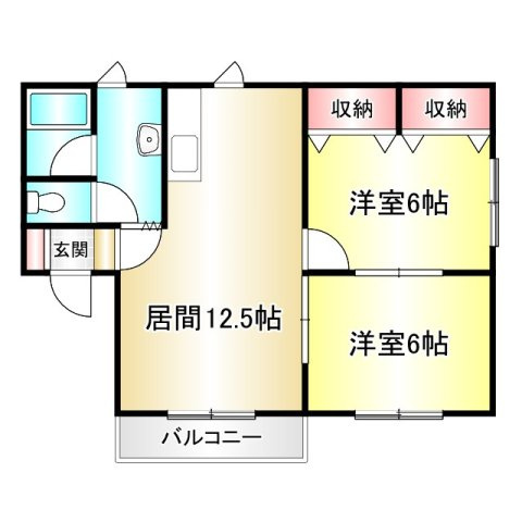 真由香コーポの間取り