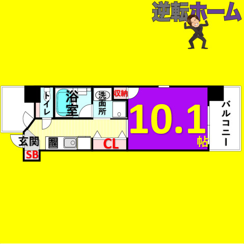 千種ライズ　名古屋市賃貸　仲介手数料無料の間取り