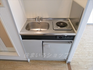 広島市安佐北区口田４丁目の賃貸マンションのキッチン|１口コンロ付き