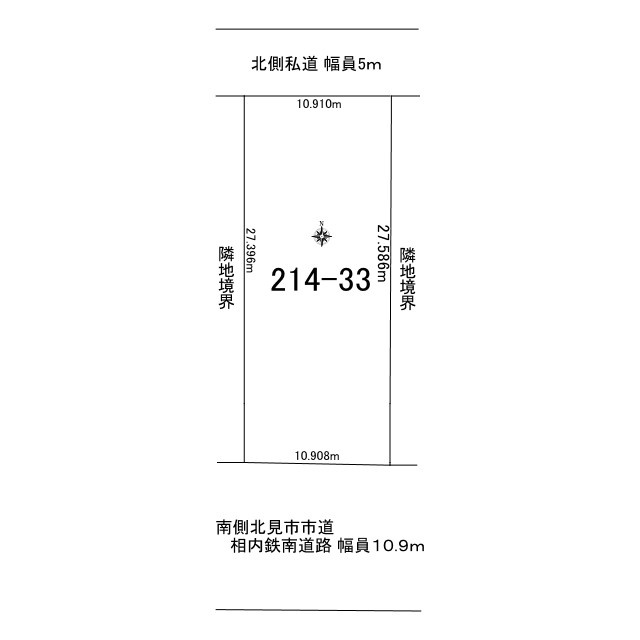 北見市相内町２１４番３３　売地の土地図