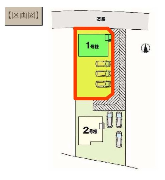新築　佐波郡玉村町9期　１号棟の区画図|1号棟　区画図　北側接道幅員約5ｍ			
	
