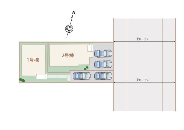 名古屋市守山区大字上志段味字東谷の新築一戸建の区画図|全体区画図 