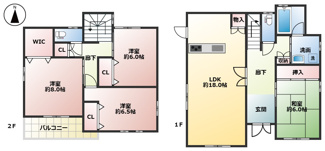 【間取り】 | 小倉台１丁目　中古戸建 | 図面と現況が異なる場合は現況を優先します