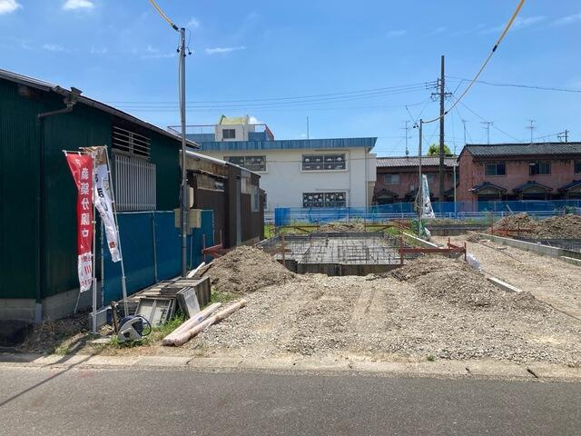 名古屋市中川区戸田２丁目の新築一戸建の前面道路含む現地写真|（3号棟） 