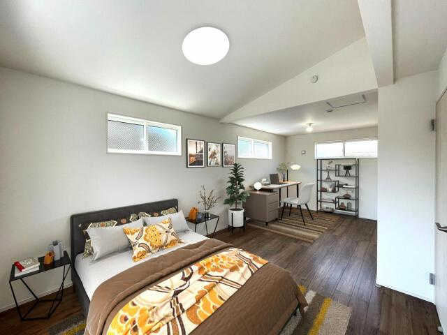 の新築一戸建のキッチン|書斎と寝室を兼ねた広々とした… 