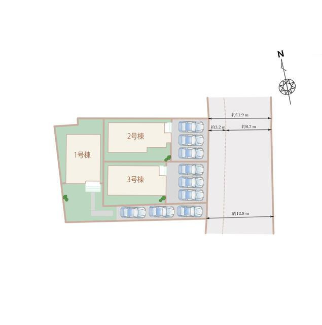 名古屋市港区東茶屋１丁目の新築一戸建の区画図|全体区画図 