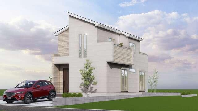 名古屋市中川区富田町大字榎津字郷中の新築一戸建の外観パース| 