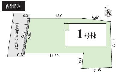 名古屋市中川区富田町大字榎津字郷中の新築一戸建の区画図| 