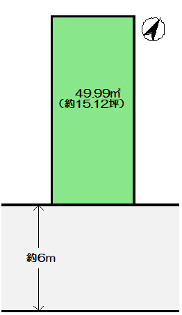 港区弁天４丁目売土地の土地図|売土地　土地面積：49.99平米　南東向き