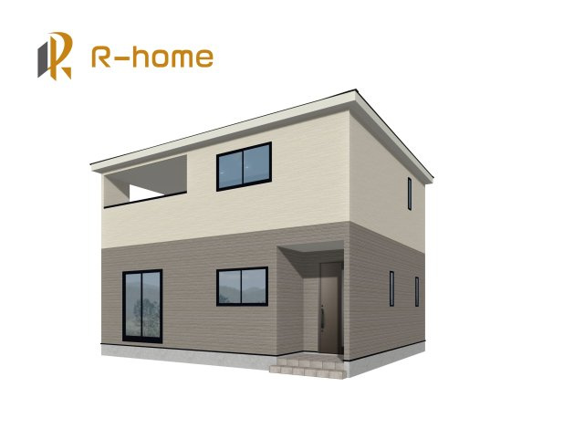 牛久市小坂町第6　新築戸建て　1号棟の外観パース|近隣の同仕様完成物件をご見学いただけます♪