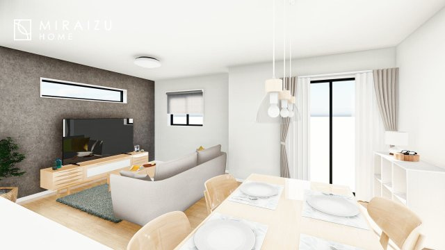 【完成予想図】 | ※イメージです　日当たり・通風が良好な新築分譲住宅で新生活♪開放感のある、閑静な住宅街に位置しています。
