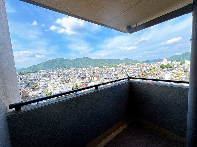 リフォーム　中古マンション　ダイアパレス岐阜長良　平成10年築のバルコニー|北側バルコニー