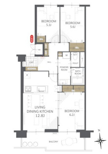 【間取り】南港コープうしお２４号棟 