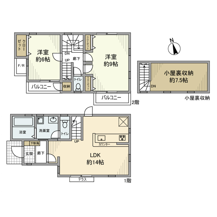上水南町戸建の間取り