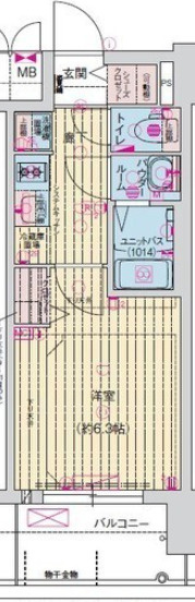 プレサンス緑橋ソレアスの間取り