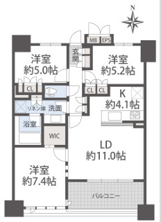 プレミスト小田原栄町の間取り