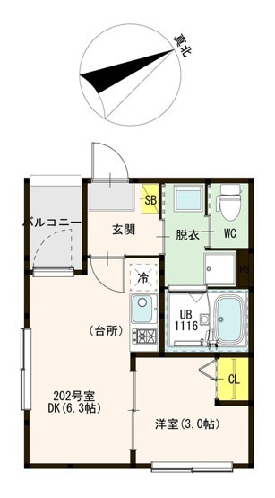 【間取り】 | ハーモニーテラス東中川