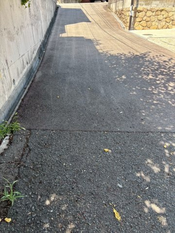 段上町6丁目の前面道路含む現地写真