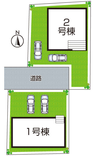 天理市田町　第1期　新築一戸建ての区画図|全２区画
