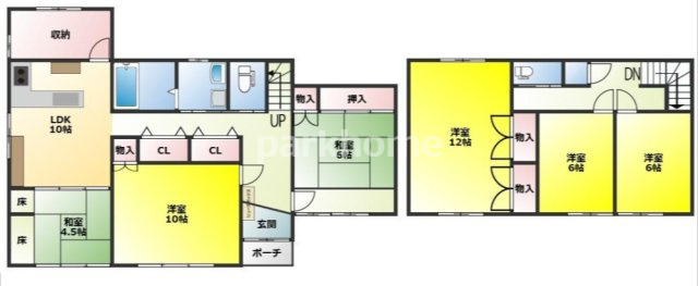 土佐市高岡町丙　中古住宅の間取り