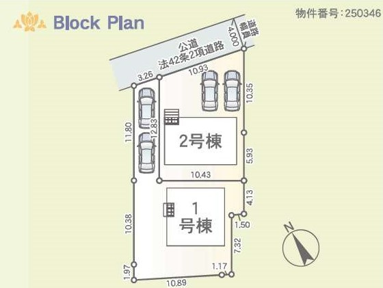 【区画図】上尾市地頭方　２号棟