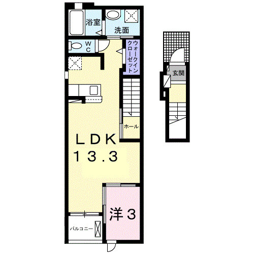 桜庵　Ａの間取り