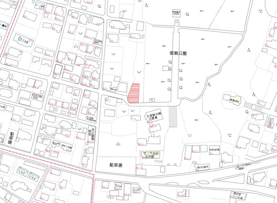 都城市都島町の売地の土地図