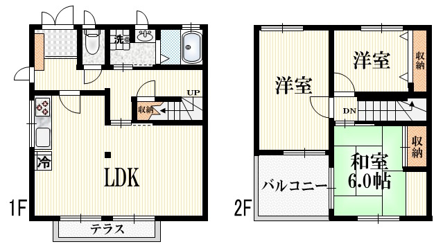 テラスハウス羽中の間取り