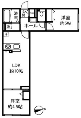 ＷＩＴＨ　ＯＮＥの間取り