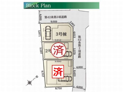 【区画図】 | 【仲介手数料０円】茅ヶ崎市南湖2丁目　新築一戸建て　3号棟　全3棟 | 【仲介手数料０円】茅ヶ崎市南湖2丁目　新築一戸建て　全3棟