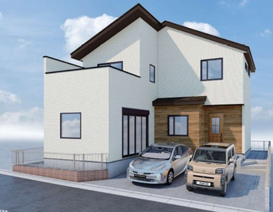 流山市名都借の外観パース