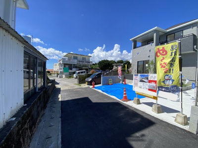 【前面道路含む現地写真】 | 豊見城市根差部Ⅳ（全3棟）ラストA号棟 | ※南西側公道3.2m♪