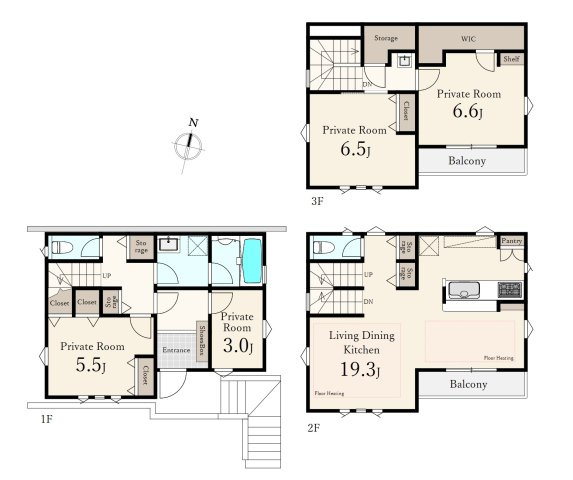 板橋区中台1丁目 全3棟 D号棟の間取り|(D号棟)、4LDK、土地面積78.45㎡、建物面積109.5㎡