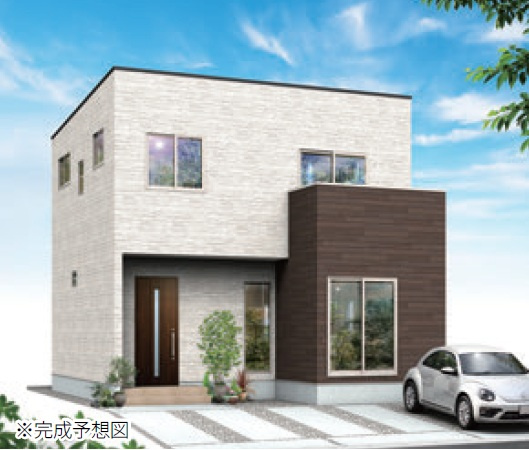 駿河区中島20期　新築戸建　全３棟　１号棟|完成予想図。2025年１０月完成予定。