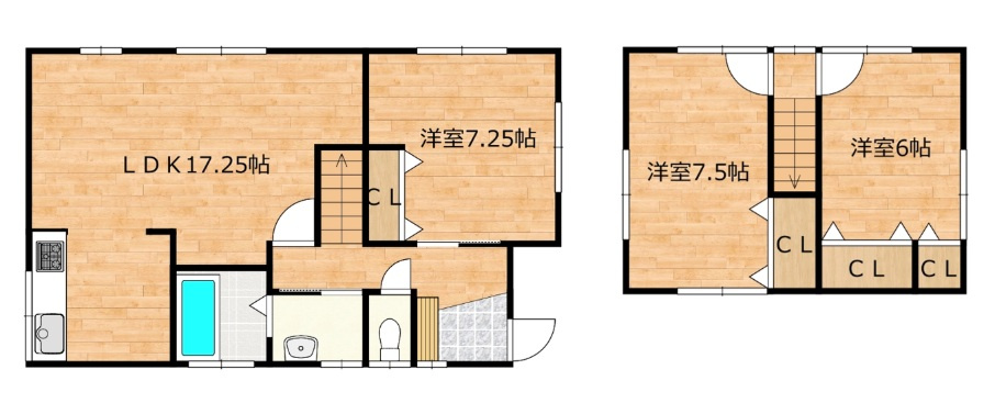 長府新松原中古住宅の間取り
