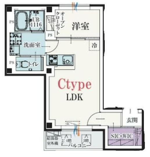 【間取り】 | ｂ’ＣＡＳＡ調布ＳＯＵＴＨ　ＣＯＵＲＴ
