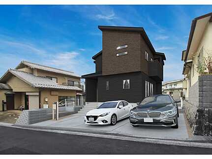 安佐南区山本５丁目 の前面道路含む現地写真