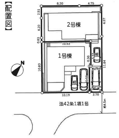 【保土ケ谷区新井町203-2全2棟新築戸建て】★仲介手数料無料★（新井小学校・新井中学校）の区画図