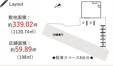 左京区山端川岸町　店舗の間取り