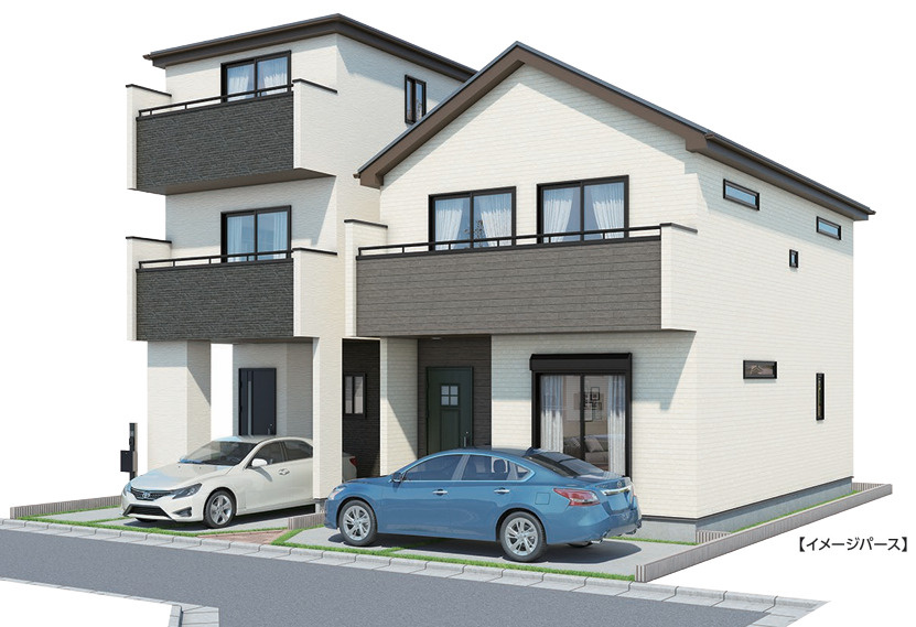 新築／ふじみ野市上福岡5丁目　第1期　全2棟の外観パース