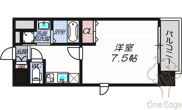 ALZA松ヶ枝Ⅱの間取り