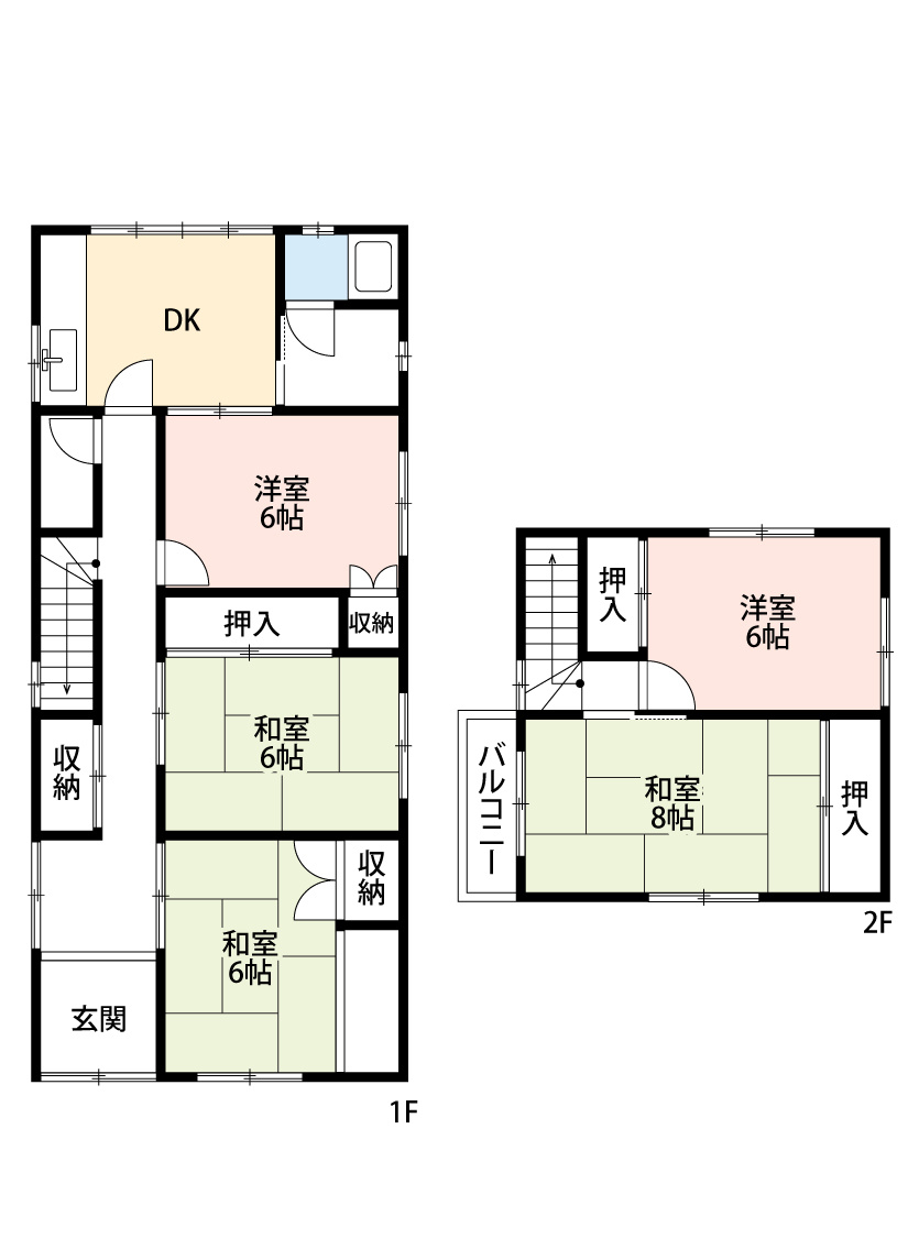 小牧市大字久保一色　中古戸建の間取り|5DK
