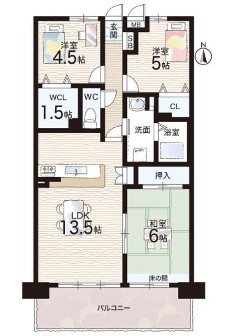 Ｍプラザ枚方弐番館の間取り|3LDK+ウォークインクローゼット 各居室に収納スペース完備！