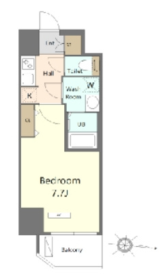 大阪市福島区鷺洲４丁目の賃貸マンションの間取り